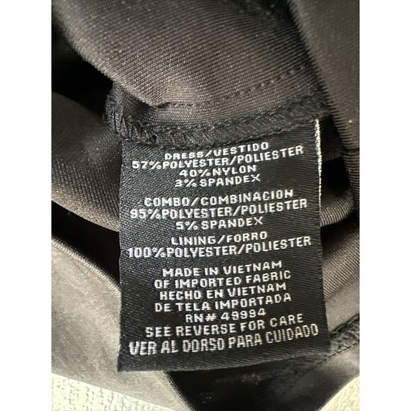 R M Richards Size‎ 14 Black Sequin Lace Panel Knee length Sheath Dress NEW NWT - Picture 7 of 8